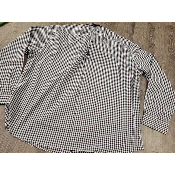 Dockers Men's Long Sleeve Button Down Front Black Dark Red Plaid Check XXL - Picture 5 of 5
